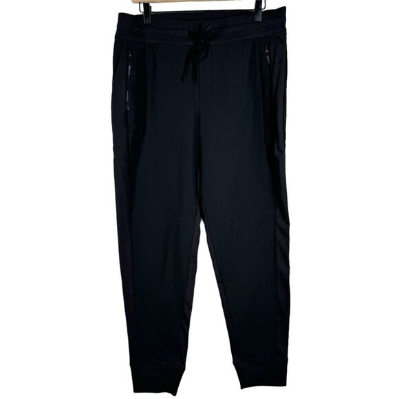 Athleta Headlands Hybrid Mid Rise Jogger Pants Black Athleisure Hiking Size 12 - Picture 1 of 9